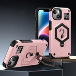 Hexagon Armor Magnetic Holder Weighing Scale Phone Case, For iPhone 16, For iPhone 15 Pro Max, For iPhone 15 Pro, For iPhone 15 Plus, For iPhone 15, For iPhone 14 Plus