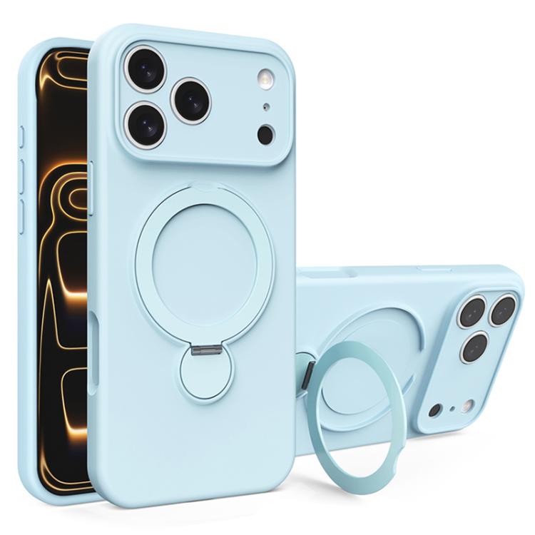 Liquid Silicone MagSafe Holder Phone Case, For iPhone 17 Pro Max, For iPhone 17 Pro, For iPhone 17, For iPhone Air