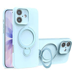 Liquid Silicone MagSafe Holder Phone Case, For iPhone 17 Pro Max, For iPhone 17 Pro, For iPhone 17, For iPhone Air