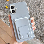 Square Folding Card Bag Holder Phone Case, For iPhone 17 Pro Max, For iPhone 17 Pro, For iPhone 17, For iPhone Air, For iPhone 16 Pro Max, For iPhone 16 Pro