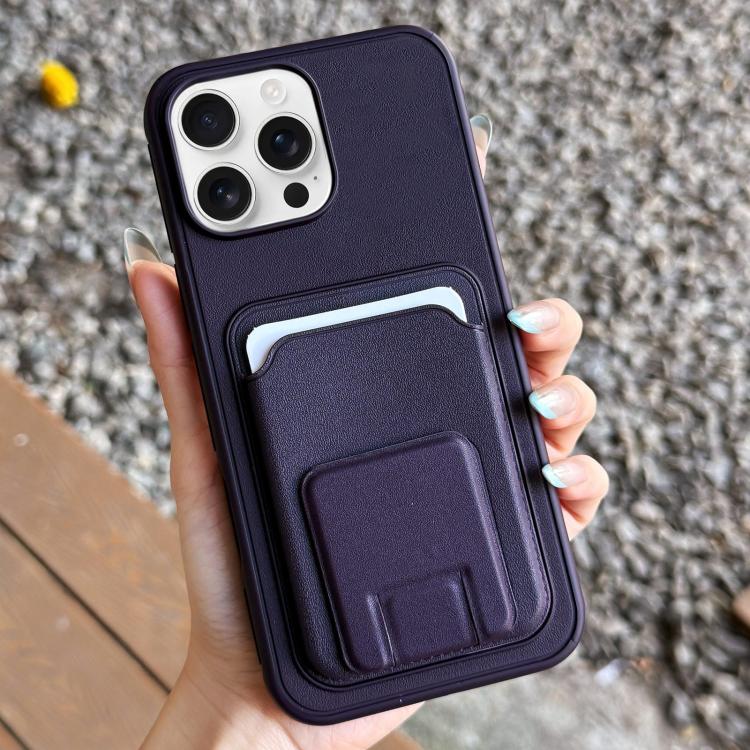 Square Folding Card Bag Holder Phone Case, For iPhone 17 Pro Max, For iPhone 17 Pro, For iPhone 17, For iPhone Air, For iPhone 16 Pro Max, For iPhone 16 Pro