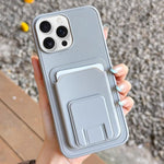 Square Folding Card Bag Holder Phone Case, For iPhone 14 Plus, For iPhone 14, For iPhone 14 Pro, For iPhone 14 Pro Max, For iPhone 13 Pro Max, For iPhone 13 Pro