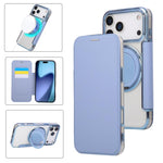 Ultra-thin Rotation Holder Magnetic Plating Vegan Leather Phone Case, For iPhone 17e / 16e, For iPhone 17 Pro Max, For iPhone 17 Pro, For iPhone 17, For iPhone Air, For iPhone 16 Pro Max