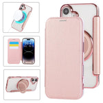 Ultra-thin Rotation Holder Magnetic Plating Vegan Leather Phone Case, For iPhone 17e / 16e, For iPhone 17 Pro Max, For iPhone 17 Pro, For iPhone 17, For iPhone Air, For iPhone 16 Pro Max