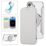 Ultra-thin Rotation Holder Magnetic Plating Vegan Leather Phone Case, For iPhone 17e / 16e, For iPhone 17 Pro Max, For iPhone 17 Pro, For iPhone 17, For iPhone Air, For iPhone 16 Pro Max