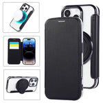Ultra-thin Rotation Holder Magnetic Plating Vegan Leather Phone Case, For iPhone 17e / 16e, For iPhone 17 Pro Max, For iPhone 17 Pro, For iPhone 17, For iPhone Air, For iPhone 16 Pro Max