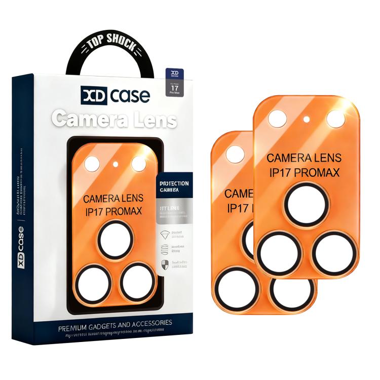 XDcase 2pcs Integrated Translucent Frosted Acrylic Camera Lens Protector, For iPhone 17 Pro Max, For iPhone 17 Pro