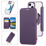 Ultra-thin Magnetic Plating Vegan Leather Phone Case, For iPhone 15, For iPhone 14 / 13, For iPhone 14 Pro, For iPhone 14 Pro Max, For iPhone 13 Pro Max, For iPhone 13 Pro