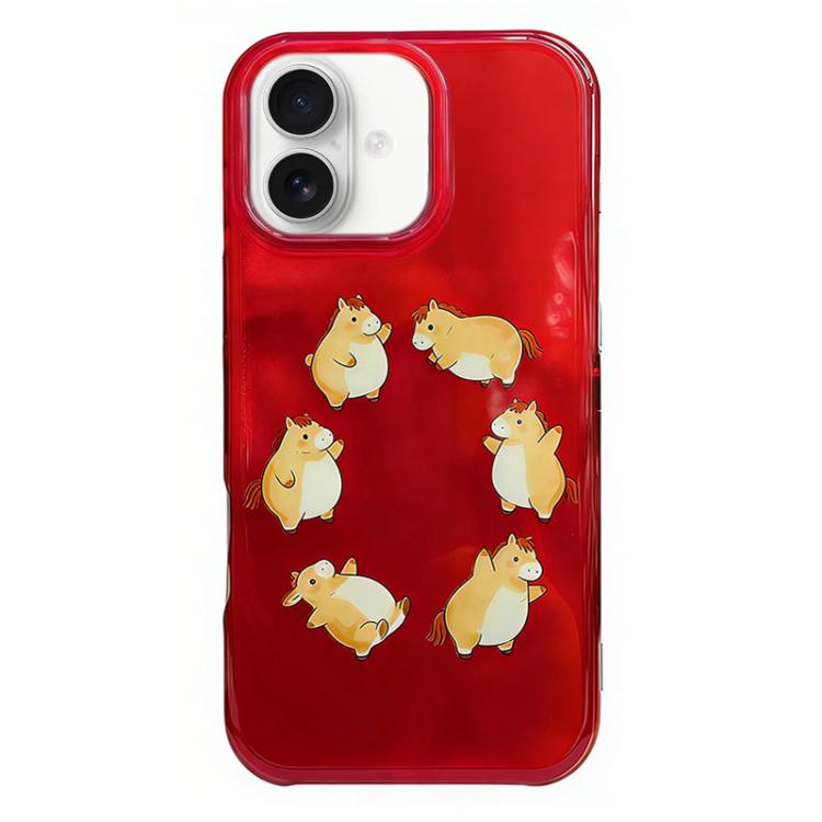 Rounded Edge IMD Pattern TPU Phone Case, For iPhone 16 Pro Max, For iPhone 16 Pro, For iPhone 16