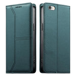 Stitched Line Magnetic RFID Vegan Leather Phone Case, For iPhone X / XS, For iPhone XR, For iPhone XS Max, For iPhone 8 Plus / 7 Plus