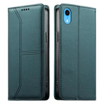 Stitched Line Magnetic RFID Vegan Leather Phone Case, For iPhone X / XS, For iPhone XR, For iPhone XS Max, For iPhone 8 Plus / 7 Plus