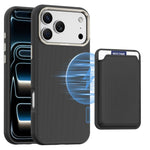Mocome Plain Magnetic Card Bag Phone Case, For iPhone 18 Pro / 17 Pro, For iPhone 18 Pro Max / 17 Pro Max