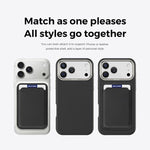 Mocome Plain Magnetic Card Bag Phone Case, For iPhone 18 Pro / 17 Pro, For iPhone 18 Pro Max / 17 Pro Max