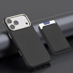 Mocome Plain Magnetic Card Bag Phone Case, For iPhone 18 Pro / 17 Pro, For iPhone 18 Pro Max / 17 Pro Max