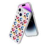 Transparent Crystal Red Heart Pattern Phone Case, For iPhone 13