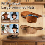 Wall-Mounted Clear Acrylic Three Holes Adjustable Cowboy Hat Storage Rack, Single Pack, 2pcs/Pack