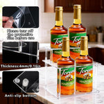 Double Layered Clear Acrylic Coffee Syrup Storage Rack Desktop Bar Counter Wine Display Stand