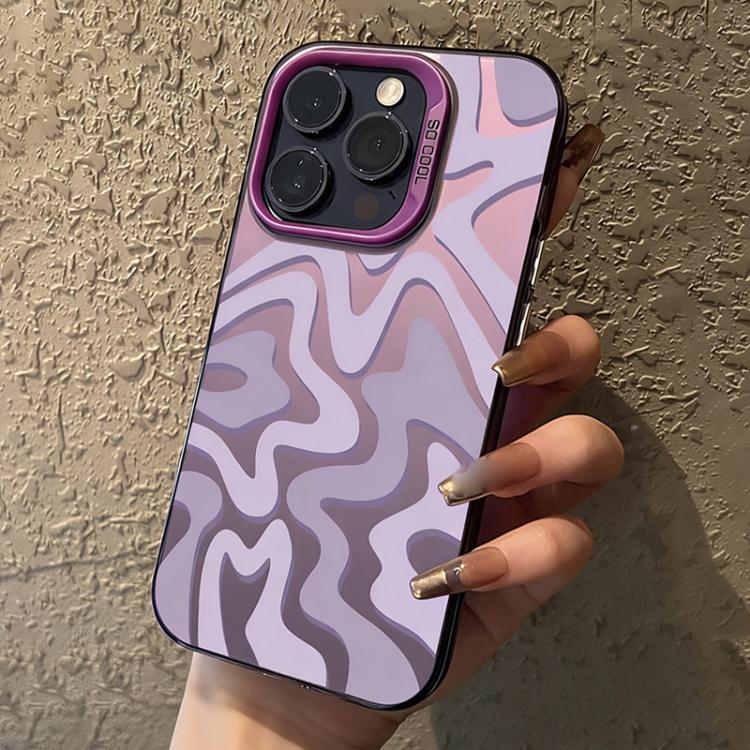 Wavy Stripes Pattern Frosted IMD 2-in-1 PC Phone Case, For iPhone 13 Pro Max, For iPhone 13 Pro, For iPhone 13, For iPhone 13 mini, For iPhone 12, For iPhone 12 Pro Max, For iPhone 12 Pro, For iPhone 12 mini, For iPhone 11 Pro Max