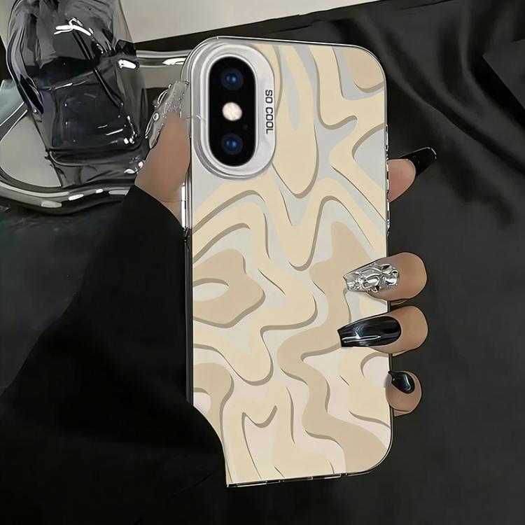 Wavy Stripes Pattern Frosted IMD 2-in-1 PC Phone Case, For iPhone 11, For iPhone 11 Pro, For iPhone X / XS, For iPhone XR, For iPhone XS Max, For iPhone 8 Plus / 7 Plus
