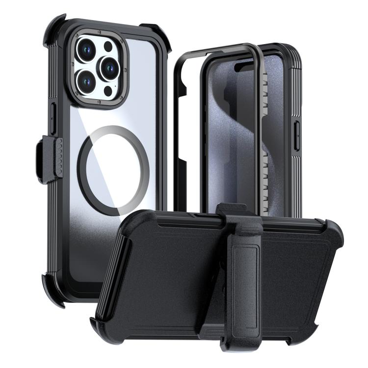 Acrylic Full Coverage Magnetic Phone Case with Back Clip, For iPhone 16 Plus, For iPhone 16, For iPhone 15 Pro Max, For iPhone 15 Pro, For iPhone 15 Plus / 14 Plus, For iPhone 15