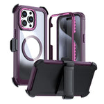 Acrylic Full Coverage Magnetic Phone Case with Back Clip, For iPhone 16 Plus, For iPhone 16, For iPhone 15 Pro Max, For iPhone 15 Pro, For iPhone 15 Plus / 14 Plus, For iPhone 15
