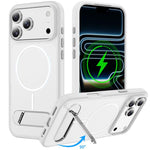 Two-colors Imitation Original Magnetic Phone Case with Holder, For iPhone 18 Pro / 17 Pro, For iPhone 18 Pro Max / 17 Pro Max