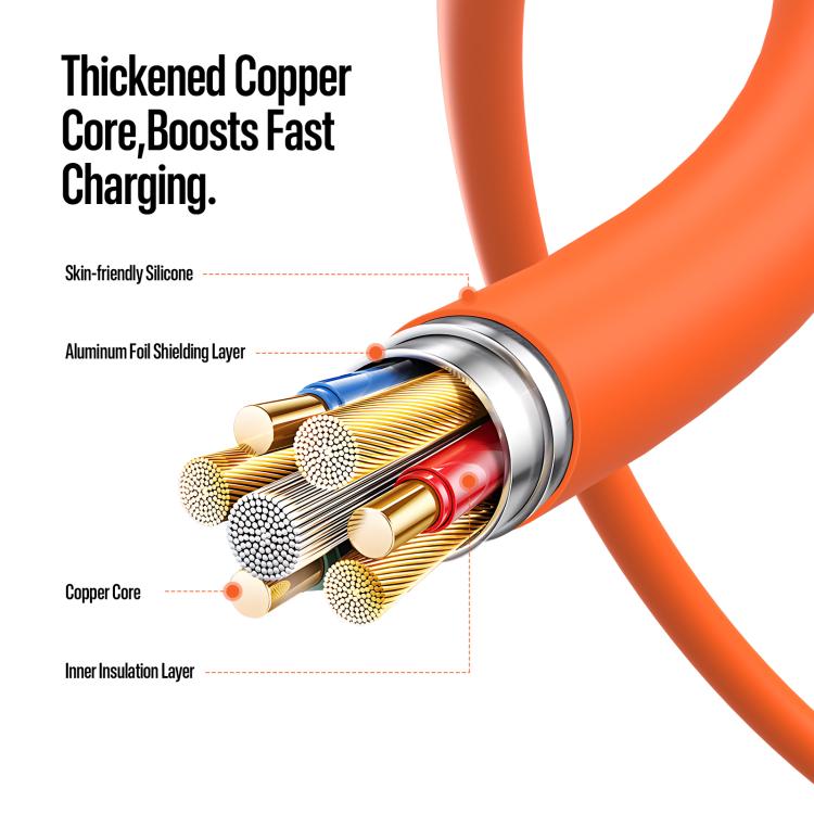 DUX DUCIS SILI Series 27W Type-C to 8 Pin Silicone Data Cable, Length: 1m, Type-C to 8 Pin