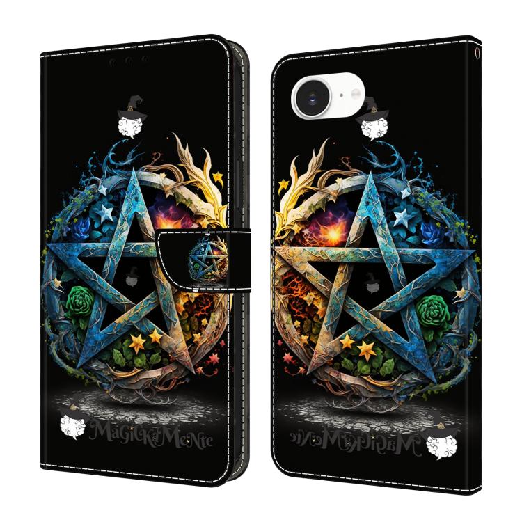 Crystal-Like Painted Vegan Leather Phone Case, For iPhone 17e / 16e, For iPhone 17 Pro Max, For iPhone 17 Pro, For iPhone 17
