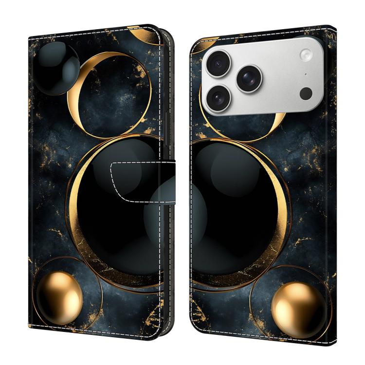 Crystal-Like Painted Vegan Leather Phone Case, For iPhone 17e / 16e, For iPhone 17 Pro Max, For iPhone 17 Pro, For iPhone 17
