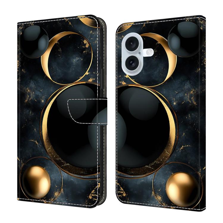 Crystal-Like Painted Vegan Leather Phone Case, For iPhone 17e / 16e, For iPhone 17 Pro Max, For iPhone 17 Pro, For iPhone 17