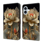 Crystal-Like Painted Vegan Leather Phone Case, For iPhone Air, For iPhone 16 Pro Max, For iPhone 16 Pro, For iPhone 16