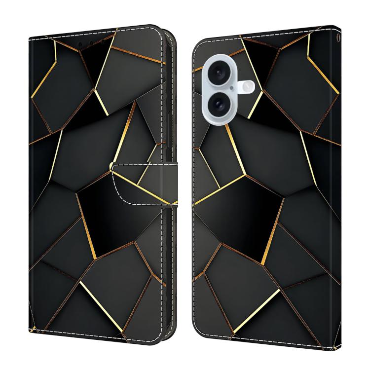 Crystal-Like Painted Vegan Leather Phone Case, For iPhone Air, For iPhone 16 Pro Max, For iPhone 16 Pro, For iPhone 16