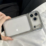 Electroplating PC Hybrid TPU Rhinestone Phone Case, For iPhone 17 Pro Max, For iPhone 17 Pro