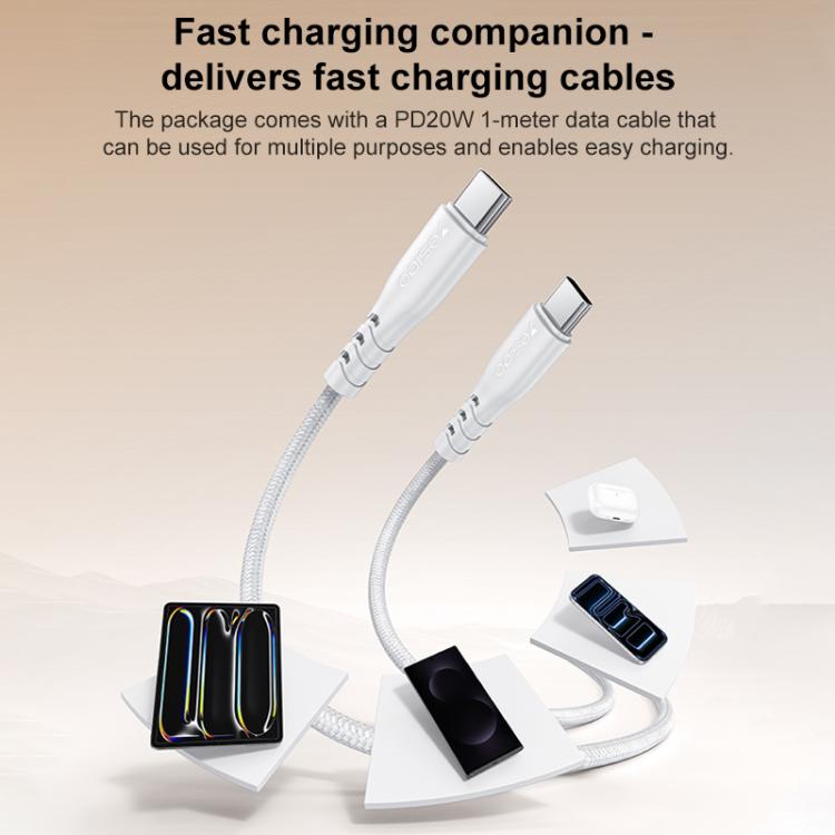 Yesido YC151 PD20W Type-C Charger Set with 1m Type-C to Type-C Data Cable, YC151