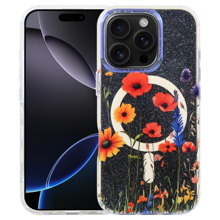 IMD Blue Light Jungle Series Magnetic Phone Case, For iPhone 17e / 16e, For iPhone 17 Pro Max, For iPhone 17 Pro, For iPhone 17, For iPhone Air, For iPhone 16 Pro Max, For iPhone 16 Pro, For iPhone 16 Plus