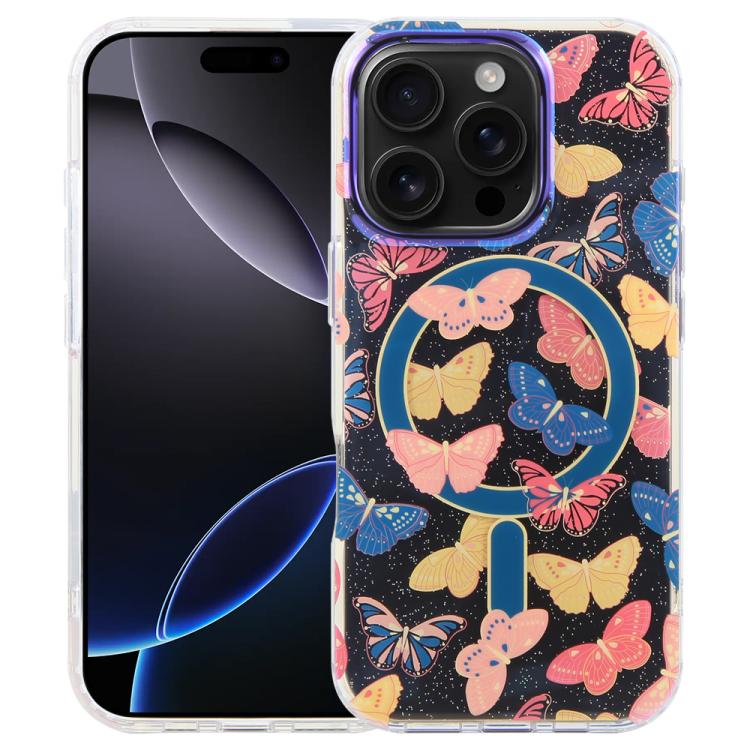 IMD Blue Light Jungle Series Magnetic Phone Case, For iPhone 17e / 16e, For iPhone 17 Pro Max, For iPhone 17 Pro, For iPhone 17, For iPhone Air, For iPhone 16 Pro Max, For iPhone 16 Pro, For iPhone 16 Plus