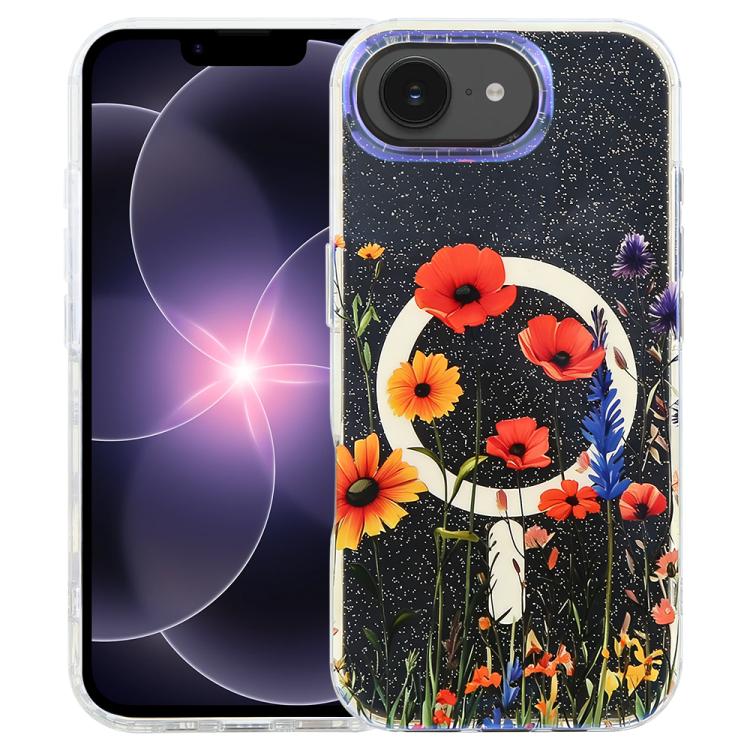 IMD Blue Light Jungle Series Magnetic Phone Case, For iPhone 17e / 16e, For iPhone 17 Pro Max, For iPhone 17 Pro, For iPhone 17, For iPhone Air, For iPhone 16 Pro Max, For iPhone 16 Pro, For iPhone 16 Plus
