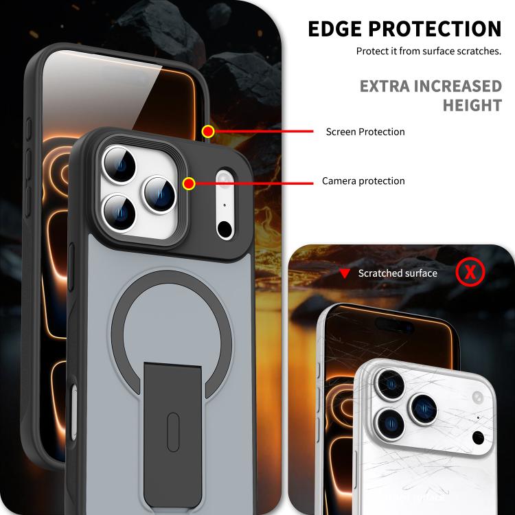 Skin Feel Invisible Kickstand MagSafe Phone Case, For iPhone 16e / 17e, For iPhone 17 Pro Max, For iPhone 17 Pro, For iPhone 17, For iPhone Air