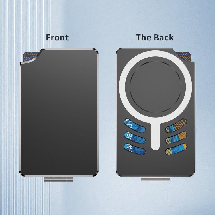 Magnetic Metal Card Clip Bag with Foldable Holder