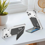 Magnetic Metal Card Clip Bag with Foldable Holder