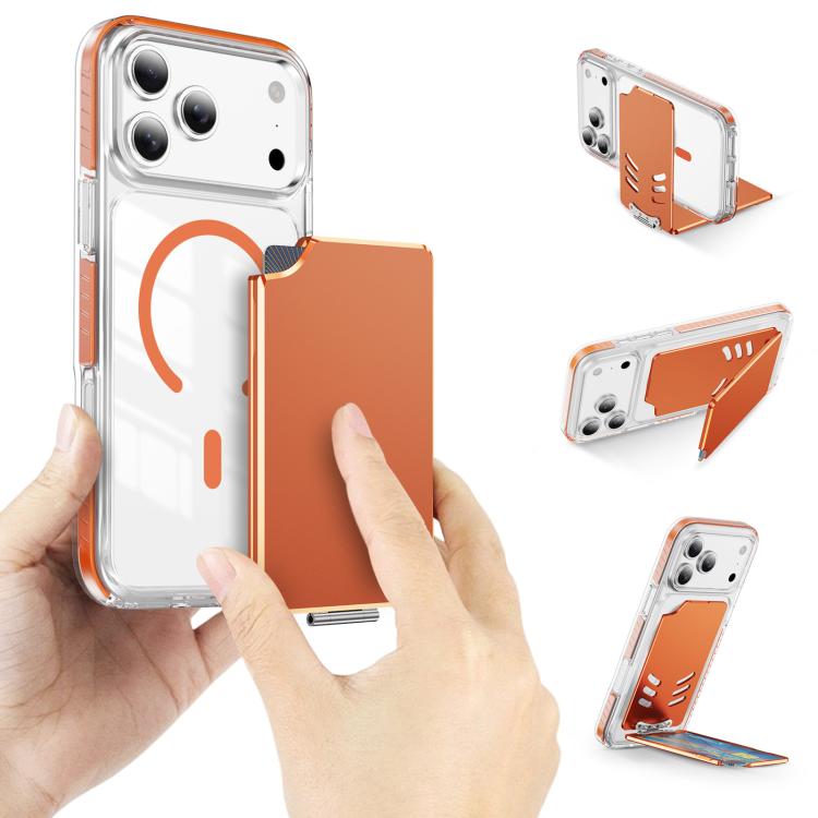 Magnetic Metal Card Clip Bag with Foldable Holder