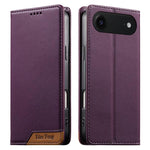 Dierfeng Splicing Strong Magnetic RFID Vegan Leather Phone Case, For iPhone 17e / 16e, For iPhone 17 Pro Max, For iPhone 17 Pro, For iPhone 17, For iPhone Air, For iPhone 16 Pro Max, For iPhone 16 Pro, For iPhone 16 Plus