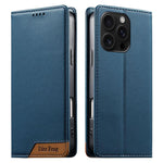 Dierfeng Splicing Strong Magnetic RFID Vegan Leather Phone Case, For iPhone 17e / 16e, For iPhone 17 Pro Max, For iPhone 17 Pro, For iPhone 17, For iPhone Air, For iPhone 16 Pro Max, For iPhone 16 Pro, For iPhone 16 Plus