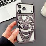 Electroplated Hollow Out Clown Heat Dissipation TPU Phone Case, For iPhone 17 Pro Max, For iPhone 17 Pro, For iPhone 17, For iPhone 16 Pro Max, For iPhone 16 Pro, For iPhone 16