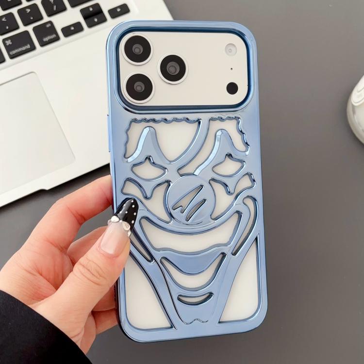 Electroplated Hollow Out Clown Heat Dissipation TPU Phone Case, For iPhone 17 Pro Max, For iPhone 17 Pro, For iPhone 17, For iPhone 16 Pro Max, For iPhone 16 Pro, For iPhone 16