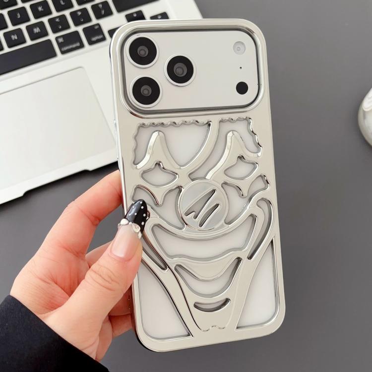 Electroplated Hollow Out Clown Heat Dissipation TPU Phone Case, For iPhone 17 Pro Max, For iPhone 17 Pro, For iPhone 17, For iPhone 16 Pro Max, For iPhone 16 Pro, For iPhone 16