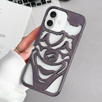 Electroplated Hollow Out Clown Heat Dissipation TPU Phone Case, For iPhone 17 Pro Max, For iPhone 17 Pro, For iPhone 17, For iPhone 16 Pro Max, For iPhone 16 Pro, For iPhone 16