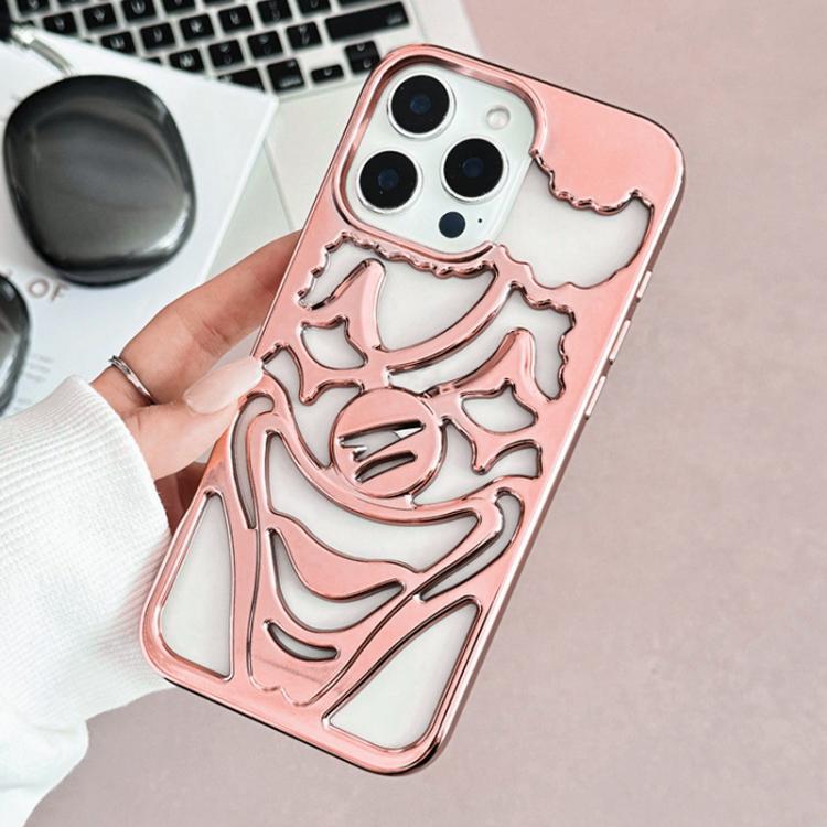 Electroplated Hollow Out Clown Heat Dissipation TPU Phone Case, For iPhone 17 Pro Max, For iPhone 17 Pro, For iPhone 17, For iPhone 16 Pro Max, For iPhone 16 Pro, For iPhone 16
