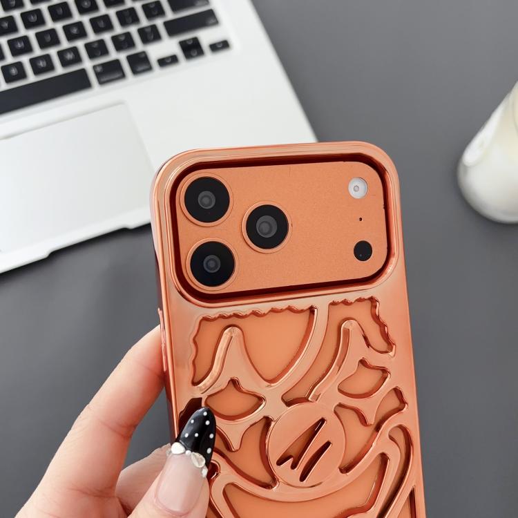 Electroplated Hollow Out Clown Heat Dissipation TPU Phone Case, For iPhone 17 Pro Max, For iPhone 17 Pro, For iPhone 17, For iPhone 16 Pro Max, For iPhone 16 Pro, For iPhone 16