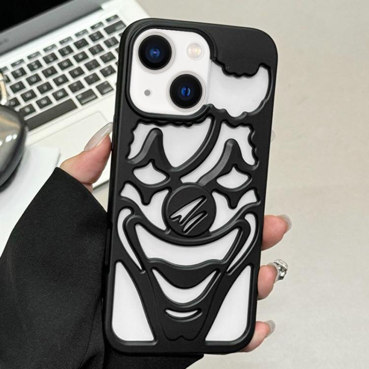 Oil Spraying Hollow Out Clown Heat Dissipation TPU Phone Case, For iPhone 15 Pro Max, For iPhone 15 Pro, For iPhone 15, For iPhone 14, For iPhone 14 Pro, For iPhone 14 Pro Max